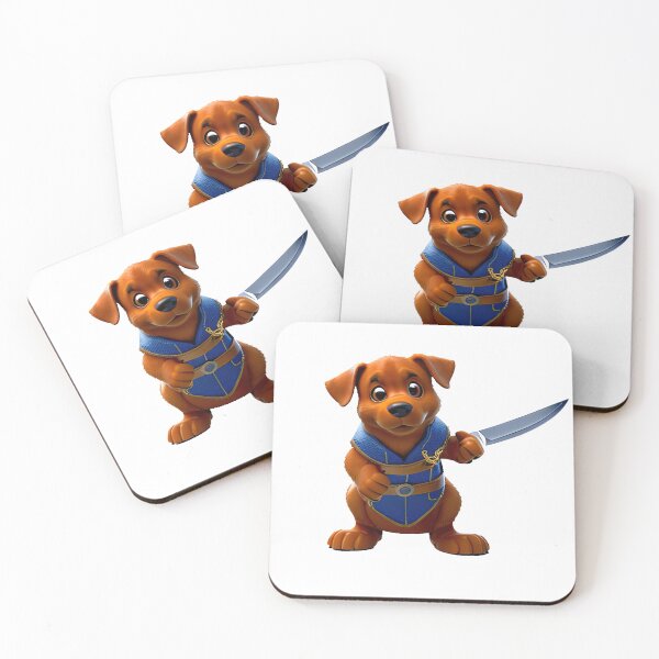 Item preview, Dog with knife designed and sold by Mebbotai.