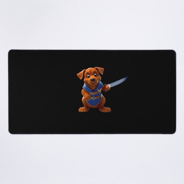 Item preview, Dog with knife designed and sold by Mebbotai.