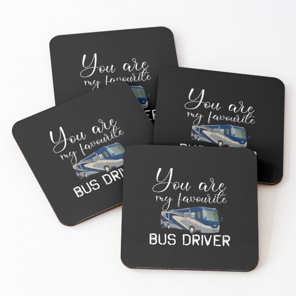 Item preview, you are my favourite bus driver with a Blue bus illustration (white text) designed and sold by EmeraldeaArt.