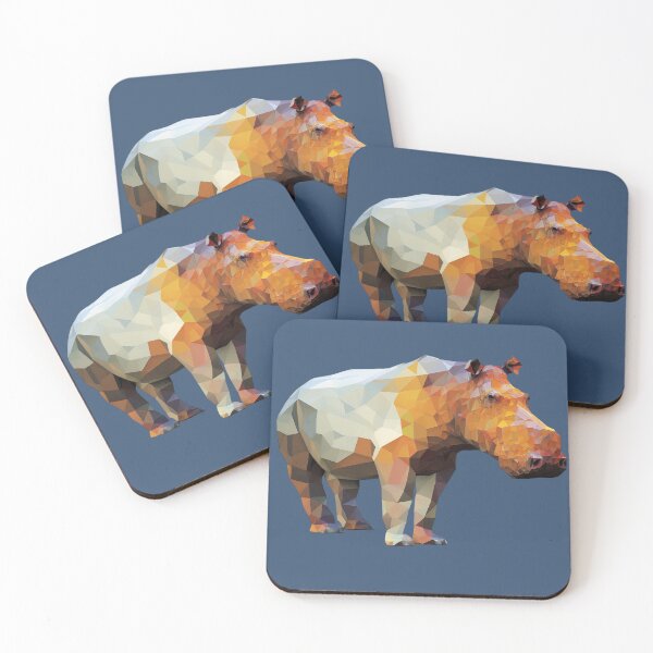 Item preview, geometric hippo designed and sold by luisraultg.