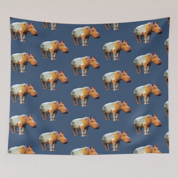 Item preview, geometric hippo designed and sold by luisraultg.