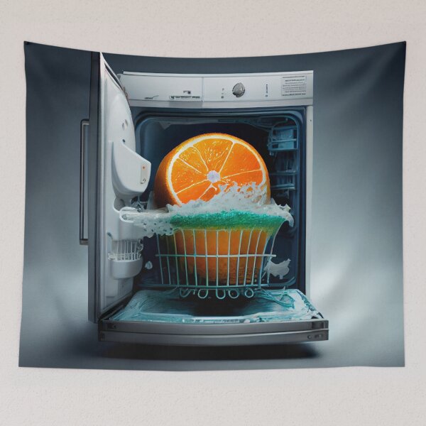 Item preview, Citrus Cleanup The Dishwashers Burden Digital Painting designed and sold by CodeAndColors.