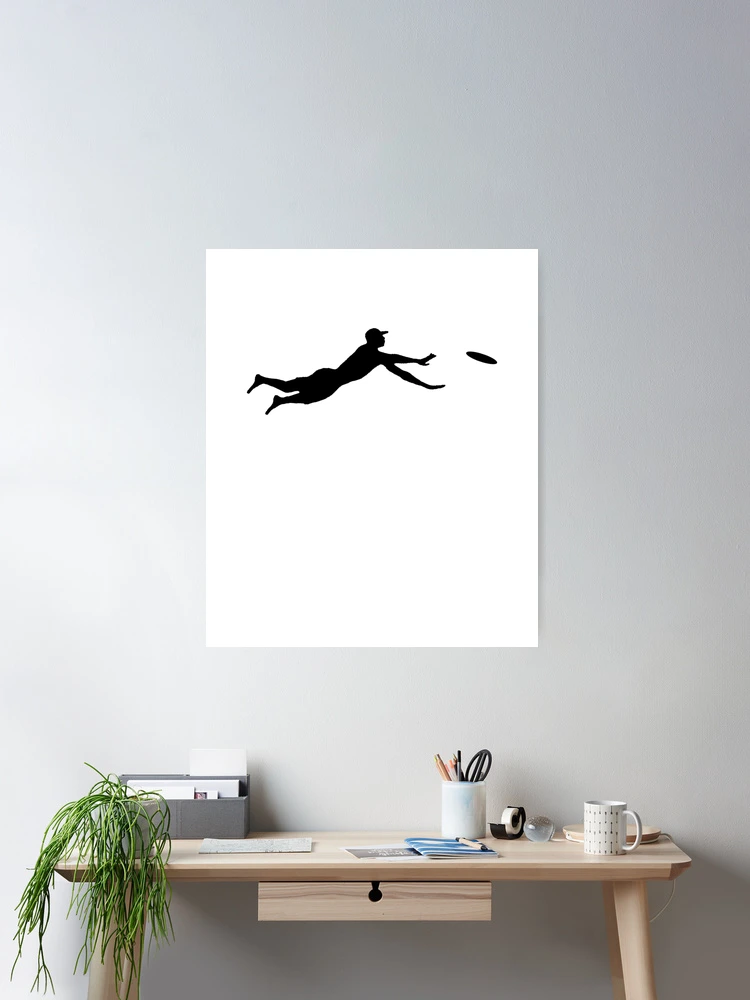 Ultimative Frisbee Layout Silhouette | Tauchsprungfang Poster, image size:750x1000