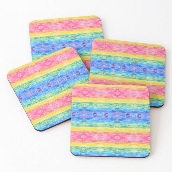 Item preview, Happy and Bright Watercolor Tropical Rainbow Stripes designed and sold by Zab Butler Design.