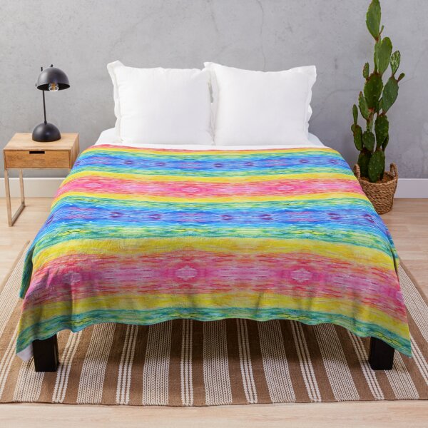 Item preview, Happy and Bright Watercolor Tropical Rainbow Stripes designed and sold by Zab Butler Design.