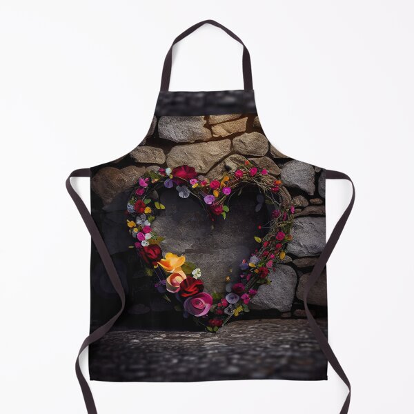 Item preview, Floral heart ring design on a stone wall 6 both vintage and modern floral wallpaper background new for 2023 designed and sold by GeoffBeattie.