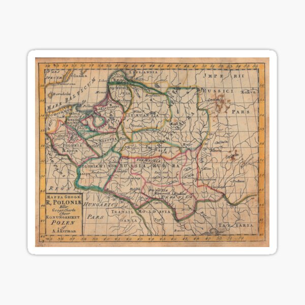 Item preview, Vintage Map of Poland from 1768 designed and sold by depresident.