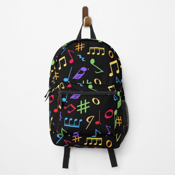 Item preview, Bright Rainbow Coloured Music Notes Pattern designed and sold by BlakefourDesign.