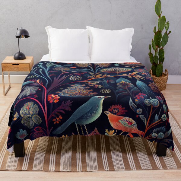 Item preview, Enchanted Vivid Scandinavian Pattern Digital Painting designed and sold by CodeAndColors.