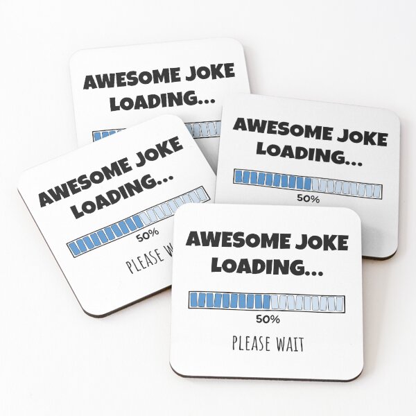 Item preview, Awesome Joke Loading... Please wait | Funny and witty loading bar text design designed and sold by ArtworkbyEmmy.