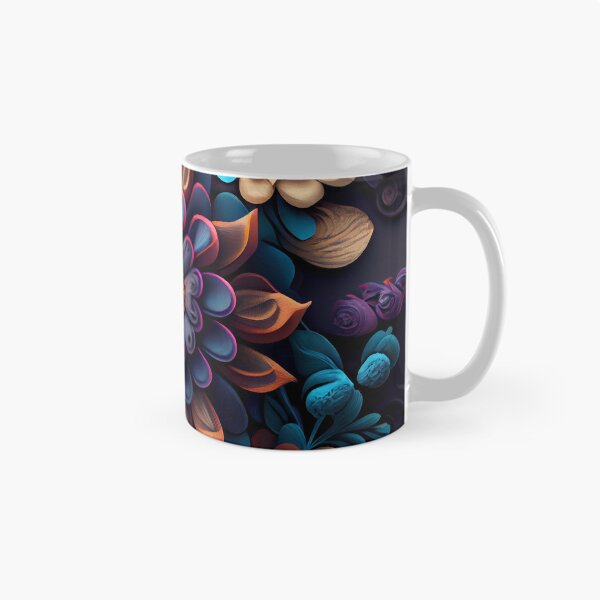 Aperçu de l'œuvre Three Dimensional Aesthetic Floral Pattern Digital Painting créée et vendue par CodeAndColors.