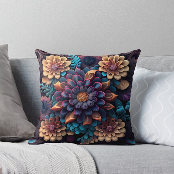 Item preview, Three Dimensional Aesthetic Floral Pattern Digital Painting designed and sold by CodeAndColors.