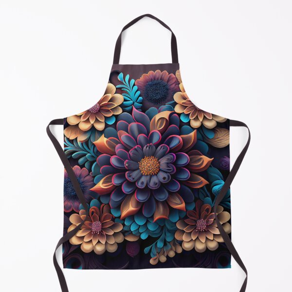 Aperçu de l'œuvre Three Dimensional Aesthetic Floral Pattern Digital Painting créée et vendue par CodeAndColors.