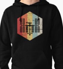 Retro ISS International Space Station Icon Pullover Hoodie