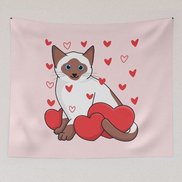 Item preview, Siamese Cat Valentine's Day Gift designed and sold by siamesestore.