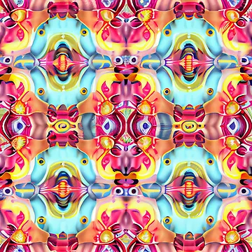 Imagen de la obra Soft Vivid Eclectic Pattern Digital Painting de CodeAndColors