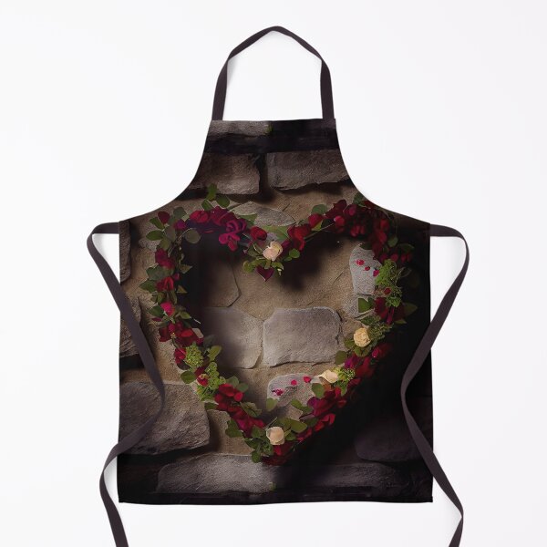 Item preview, Floral heart ring design on a stone wall 7 both vintage and modern floral wallpaper background new for 2023 designed and sold by GeoffBeattie.