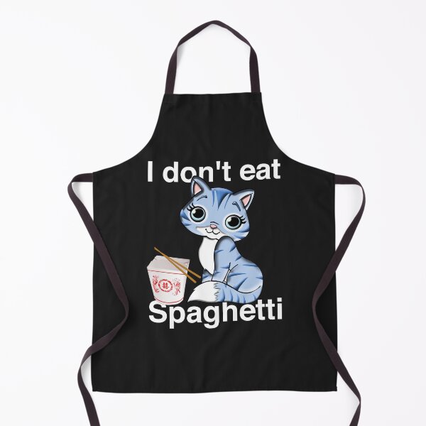 Aperçu de l'œuvre  Chat mignon ne mange pas de spaghettis créée et vendue par lushlydesign.