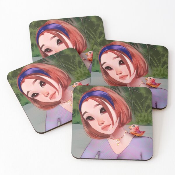 Item preview, Cute girl and her bird designed and sold by Sketchista.