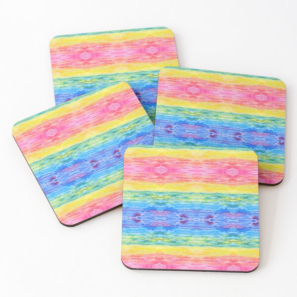Item preview, Bold and Bright Watercolor Tropical Rainbow Stripes designed and sold by Zab Butler Design.