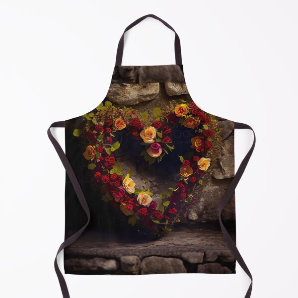 Item preview, Floral heart ring design on a stone wall 8 both vintage and modern floral wallpaper background new for 2023 designed and sold by GeoffBeattie.