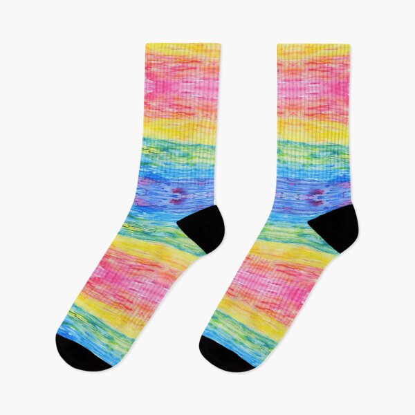 Item preview, Bold and Bright Watercolor Tropical Rainbow Stripes designed and sold by Zab Butler Design.