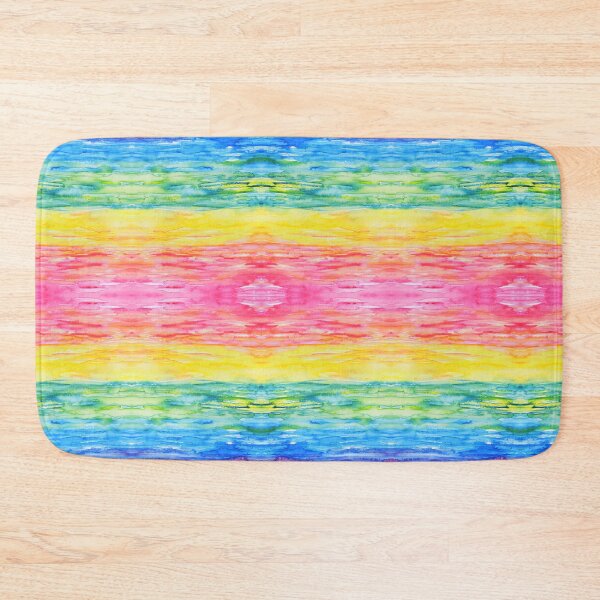 Item preview, Bold and Bright Watercolor Tropical Rainbow Stripes designed and sold by Zab Butler Design.