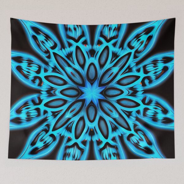 Item preview, Dazzling Cute Blue Saturated Line Pattern Digital Painting designed and sold by CodeAndColors.