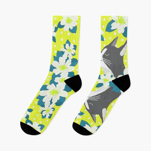 Item preview, Serene Cat in Jasmine Scent with Polka Dots Lime Green designed and sold by SpiritGifts.