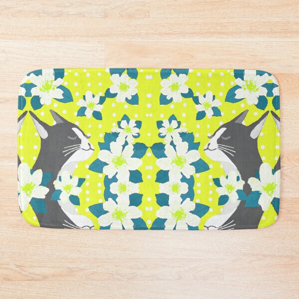Item preview, Serene Cat in Jasmine Scent with Polka Dots Lime Green designed and sold by SpiritGifts.