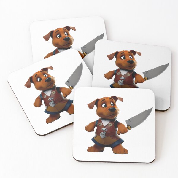 Item preview, Dog with knife designed and sold by Mebbotai.