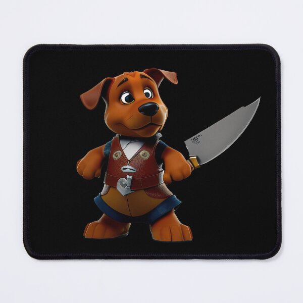 Item preview, Dog with knife designed and sold by Mebbotai.