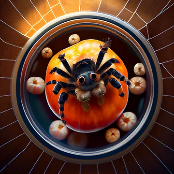 Vorschaubild zum Design A Squashy Weekend with Zip and Toffee A Spiders View Digital Painting von CodeAndColors