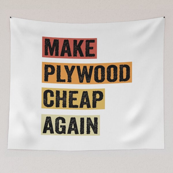 Item preview, Make Plywood Cheap Again - Retro Funny Woodwork and Carpentry designed and sold by FirstTouch.