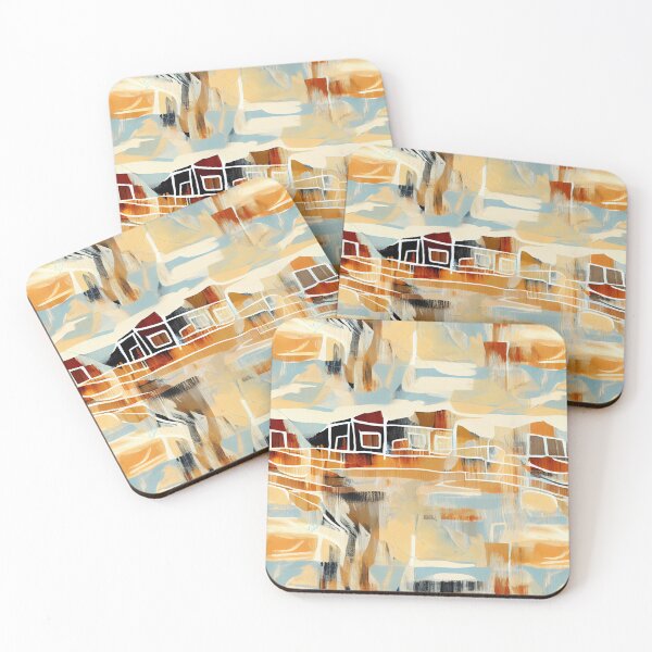 Item preview, Classic Balanced Semi Abstract Modern Farmhouse Pattern Digital Painting designed and sold by CodeAndColors.