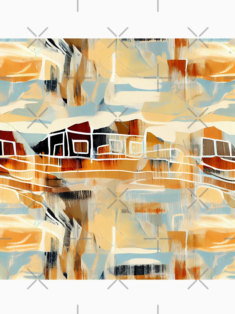 Imagen 6 de 6, Sudadera con capucha con la obra Classic Balanced Semi Abstract Modern Farmhouse Pattern Digital Painting, diseñada y vendida por CodeAndColors.