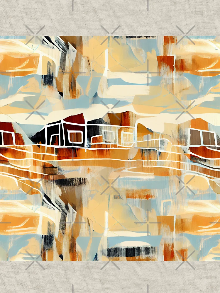 Imagen 6 de 6, Sudadera con capucha y cremallera con la obra Classic Balanced Semi Abstract Modern Farmhouse Pattern Digital Painting, diseñada y vendida por CodeAndColors.