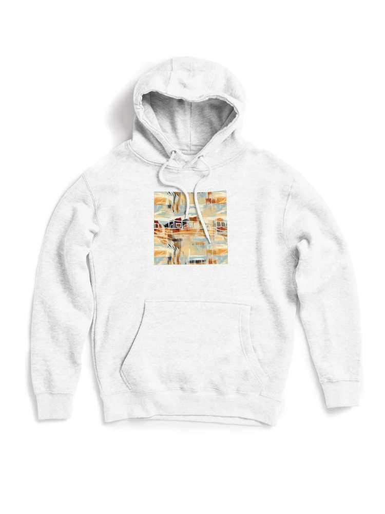 Imagen 1 de 6, Sudadera con capucha con la obra Classic Balanced Semi Abstract Modern Farmhouse Pattern Digital Painting, diseñada y vendida por CodeAndColors.