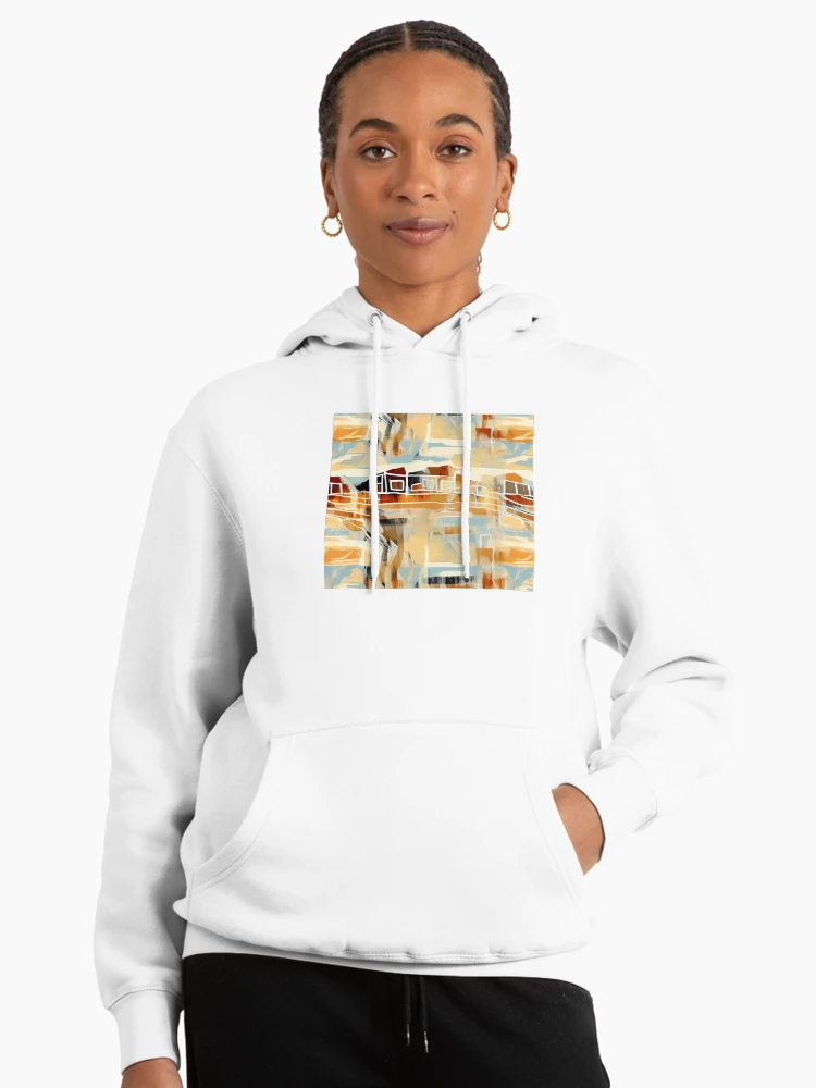 Imagen 3 de 6, Sudadera con capucha con la obra Classic Balanced Semi Abstract Modern Farmhouse Pattern Digital Painting, diseñada y vendida por CodeAndColors.