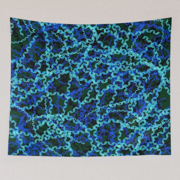 Item preview, Aqua DNA Pattern designed and sold by vividbiology.