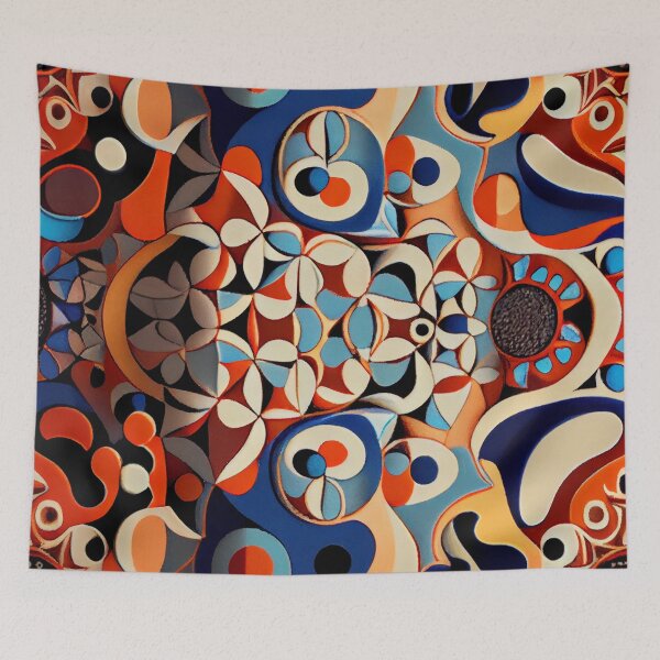 Item preview, Irregular Abstract Ceramic Traditional Pattern Digital Painting designed and sold by CodeAndColors.