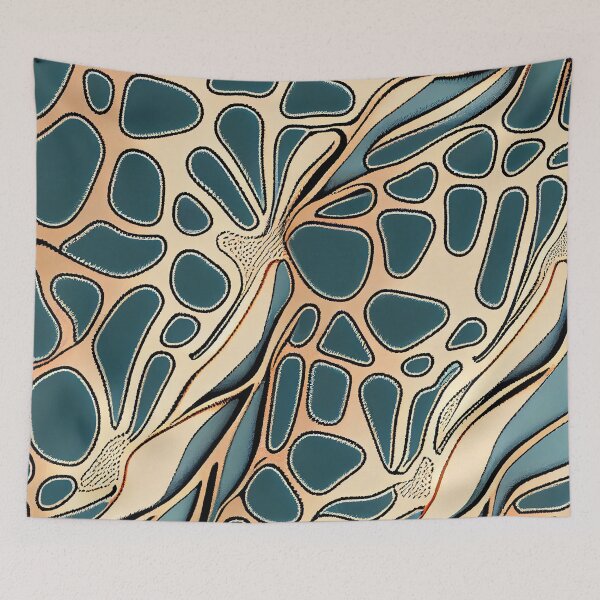 Item preview, Futuristic Simple Organic Animal Print Pattern Digital Painting designed and sold by CodeAndColors.