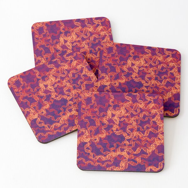 Item preview, Orange Purple DNA Pattern designed and sold by vividbiology.