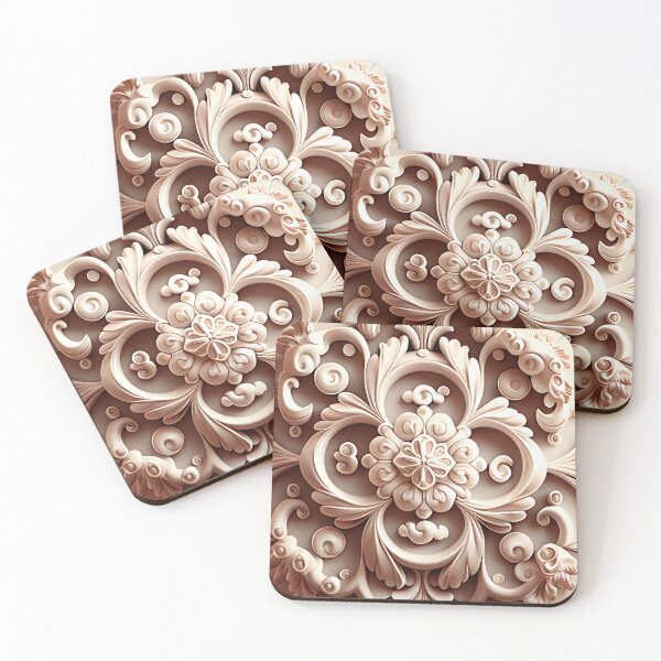Item preview, Clay Delicate Baroque Industrial Pattern Digital Painting designed and sold by CodeAndColors.