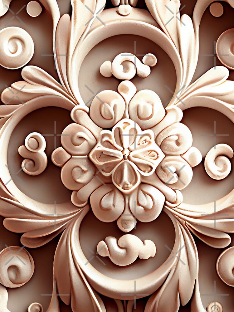 Imagen 4 de 4, Funda de iPhone con la obra Clay Delicate Baroque Industrial Pattern Digital Painting, diseñada y vendida por CodeAndColors.