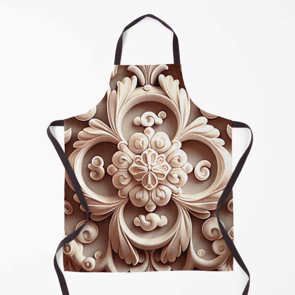Aperçu de l'œuvre Clay Delicate Baroque Industrial Pattern Digital Painting créée et vendue par CodeAndColors.
