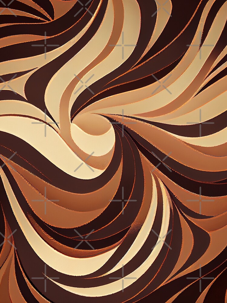 Thumbnail 3 von 3, Tuch, Brown Modern Coastal Pattern Digital Painting designt und verkauft von CodeAndColors.