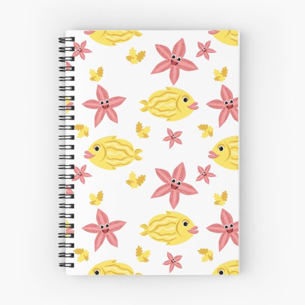 Item preview, Yellow fishes and red seastars on a white background designed and sold by Aveatim.