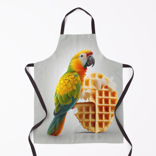 Aperçu de l'œuvre Mango and Parrot on a Waffle Digital Painting créée et vendue par CodeAndColors.
