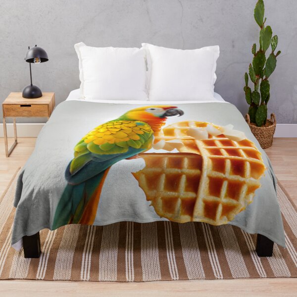 Item preview, Mango and Parrot on a Waffle Digital Painting designed and sold by CodeAndColors.